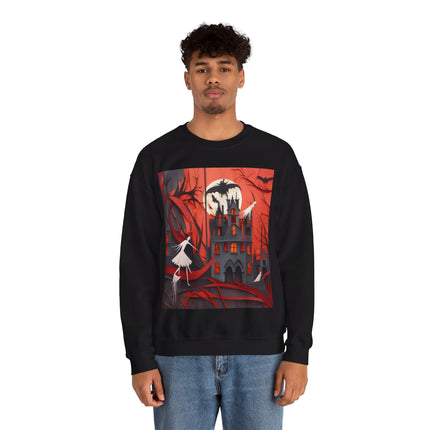 Halloween Night Scene Unisex Heavy Blend™ Crewneck Sweatshirt