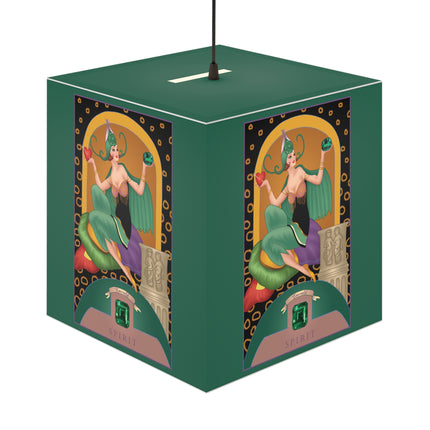 May & Emerald (from the Gem Series) by Sofia Chiostri Light Cube Lamp