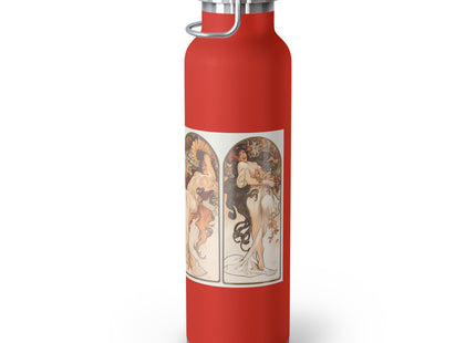 The Seasons by Alphonse Maria Mucha Copper Vacuum Insulated Bottle, 22oz