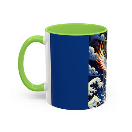 Majestic White Crane Colorful Mugs (11oz, 15oz)