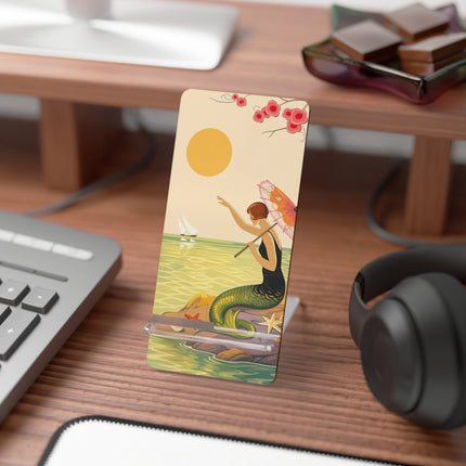 🧜‍♀️☀️ The Mermaid By The Golden Sea Mobile Display Stand – Art Deco Coastal Fantasy