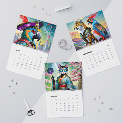 Neon Beasts: A Cyberpunk Odyssey Wall Calendars (2025)