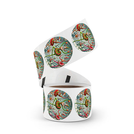 Christmas Ballet of the Absurd Round Sticker Label Rolls