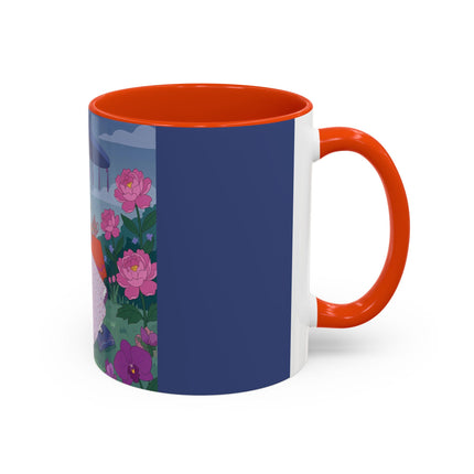 The Lady Of The Garden Tea Party Colorful Mugs – Art Deco Floral Elegance