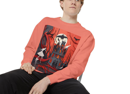 Halloween Night Scene Unisex Garment-Dyed Sweatshirt