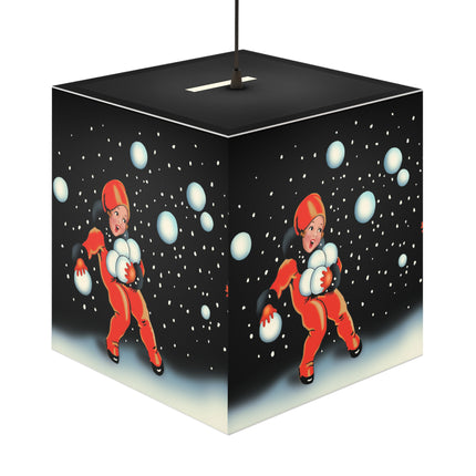 Festive Snowball Light Cube Lamp