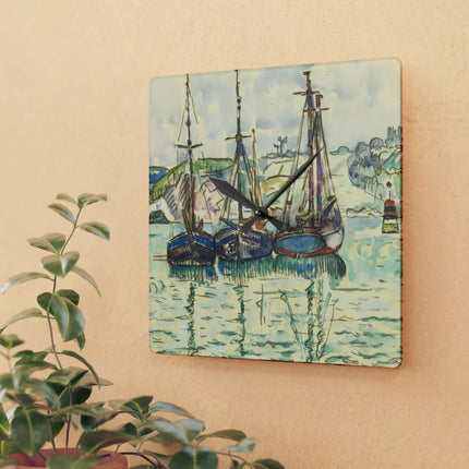 Le Trieux Paul Signac Acrylic Wall Clock, Round and Square