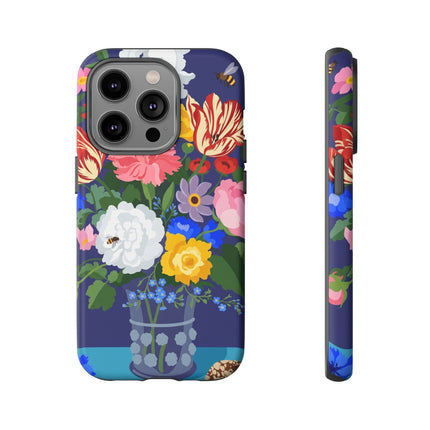 Midnight Floral Bouquet Phone Case – Vibrant Blooms & Enchanted Garden