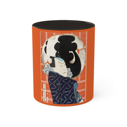 The Actor Bandō Hikosaburō V and the Mo troupe by Tsukioka Yoshitoshi Colorful Mugs, 11oz