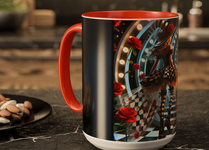 Halloween Witch Through the Mirror Colorful Mugs (11oz, 15oz)