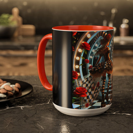 Halloween Witch Through the Mirror Colorful Mugs (11oz, 15oz)