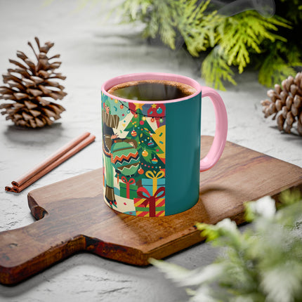 🎄✨ The Lady Of The Christmas Ornament Colorful Mug – Art Deco Holiday Fantasy