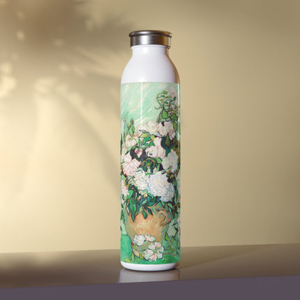 Roses by Vincent Van Gogh Slim Water Bottle