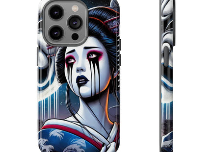 Geisha’s Black Ink Tears Phone Cases