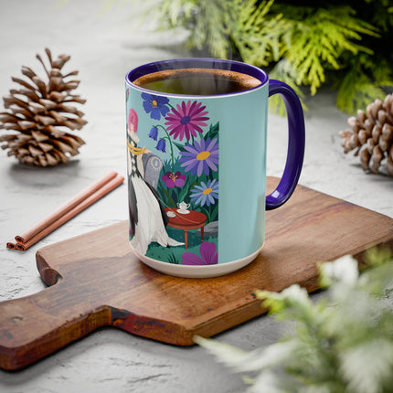 The Lady Of The Garden Tea Colorful Mugs – Art Deco Floral Elegance