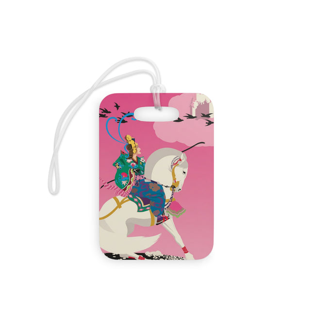 Samurai Princess on the White Steed Luggage Tag – Epic Fantasy & Mythic Beauty