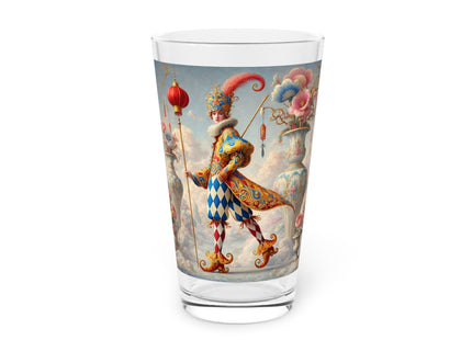 The Ornamental Jester Pint Glass, 16oz