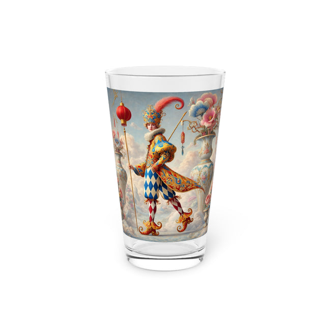 The Ornamental Jester Pint Glass, 16oz