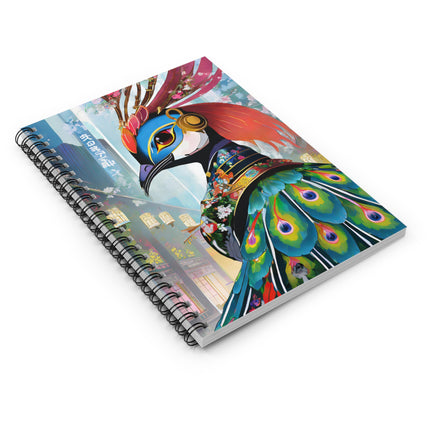 Techno Plumes Spiral Notebook - Ruled Line