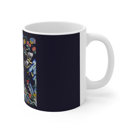 Rank Badge with Mandarin Duck Ceramic Mug 11oz