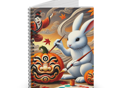 Halloween Rabbit’s Kabuki Jack-o’-Lanterns Spiral Notebook - Ruled Line