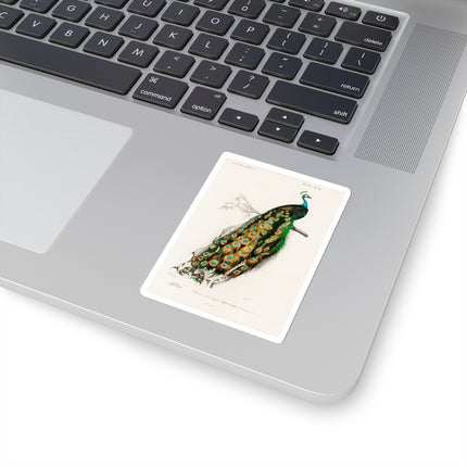 Indian Peafowl by Charles Dessalines D' Orbigny Kiss-Cut Stickers (4 Sizes)