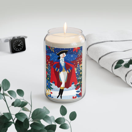 🎭❄️ The Christmas Masquerade Lady Scented Soy Candle – Art Deco Holiday Fantasy