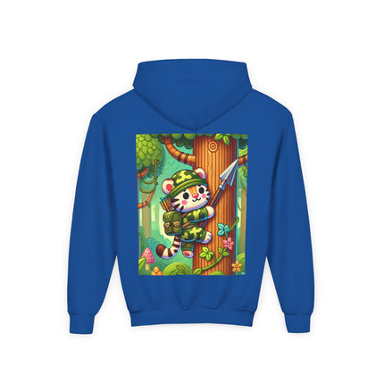 Stealthy Stripes Youth Hooded Sweatshirt – Adventure, Courage & Jungle Spirit