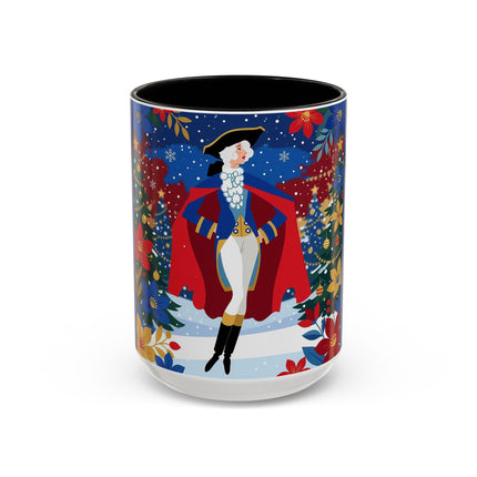 🎭❄️ The Christmas Masquerade Lady Colorful Mug – Art Deco Holiday Fantasy