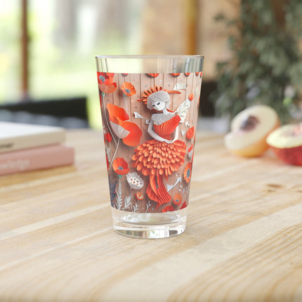 Poppy Fairy Glass, 16oz