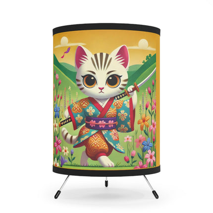 Samurai Kitten Tripod Lamp
