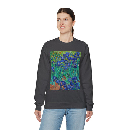 Irises by Vincent Van Gogh Heavy Blend™ Crewneck Sweatshirt