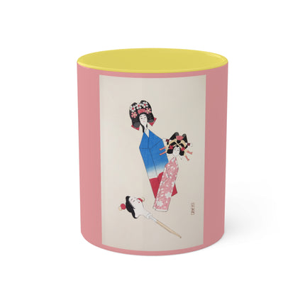 Illustrations of Japanese Toys Pl.001 by Kawasaki Kyosen Colorful Mugs, 11oz