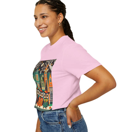 Night of the Trick-or-Treating Owlets Unisex Garment-Dyed T-shirt