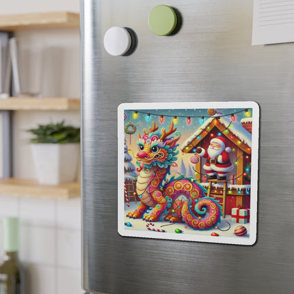 Playful Dragon's Christmas Die-Cut Magnets (5 Sizes)