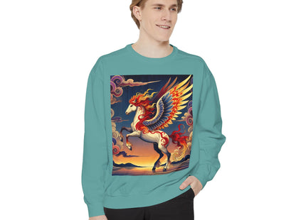 Flame-Winged Horse at Sunset Sweatshirt