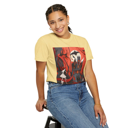 Halloween Night Scene Unisex Garment-Dyed T-shirt