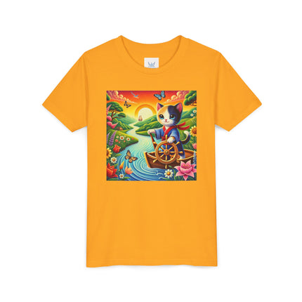 Sailor Kitten’s River Adventure Youth Short Sleeve Tee