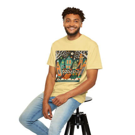 Night of the Trick-or-Treating Owlets Unisex Garment-Dyed T-shirt