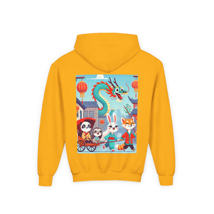 The Little Dragon and Friends Youth Hooded Sweatshirt – Friendship, Adventure & Storybook Charm