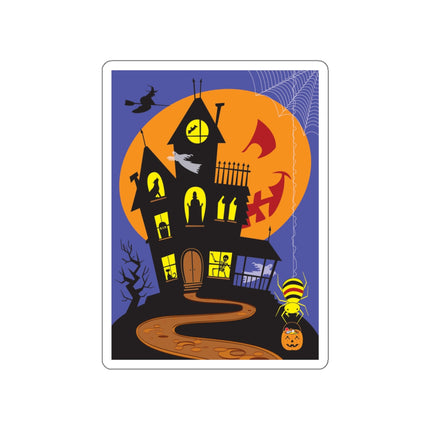 Halloween Night at the Haunted House Die-Cut Stickers (5 Sizes)