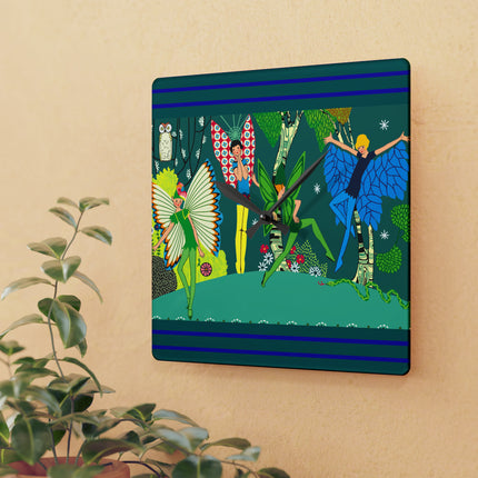 Enchanting Fairies of A Midsummer Night's Dream Acrylic Wall Clock
