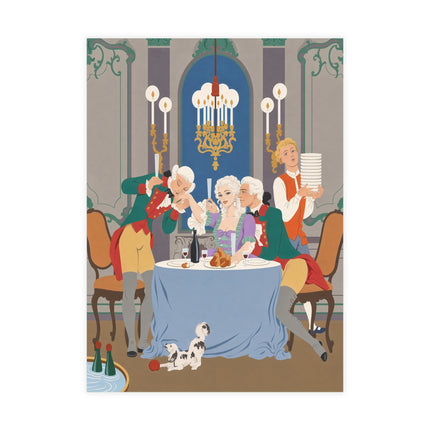 🍷🎭 La Double Maîtresse Postcards With Envelopes – George Barbier Art Deco French Dinner Intrigue