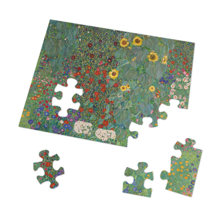 Farm Garden with Sunflowers by Gustav Klimt Puzzle (30, 110, 252, 500-Piece)