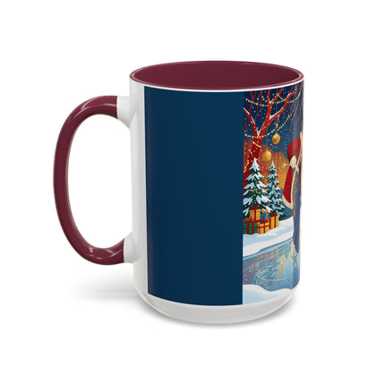 ⛸️🎄 The Christmas Skating Pavilion Colorful Mug – Art Deco Holiday Fantasy