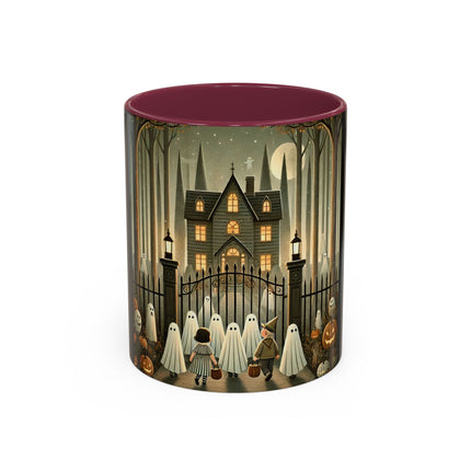 Ghostly Welcome – A Halloween Night Colorful Mugs (11oz, 15oz)