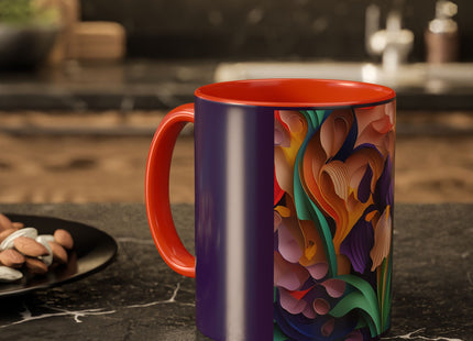 The Elegant Iris Flower Colorful Mugs (11oz, 15oz)