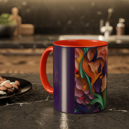 The Elegant Iris Flower Colorful Mugs (11oz, 15oz)