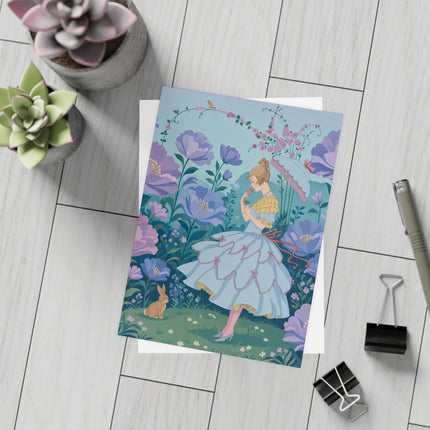 🌸🐇 The Secret Blossom Garden Postcards With Envelopes – Art Deco Spring Whimsy