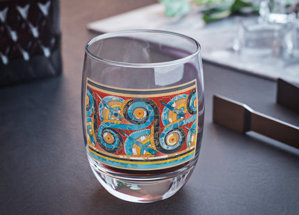 Reproduction of S-Spiral Frieze by Emile Gilliéron Whiskey Glass
